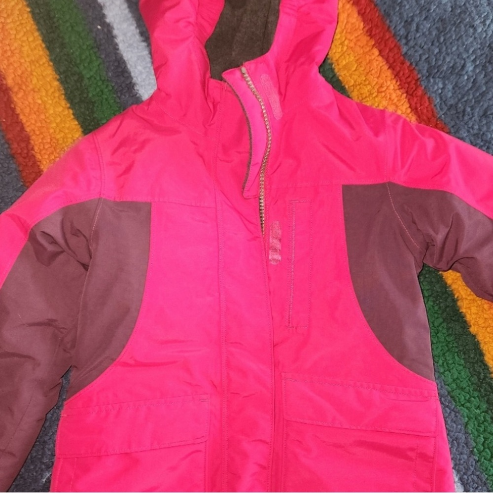 Lands end waterproof coat pink size 7